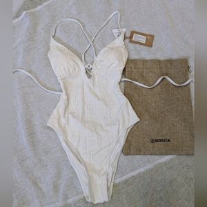 BNWT / Berlook/ Small / Medium / Textured Cutout One Piece Swimwear